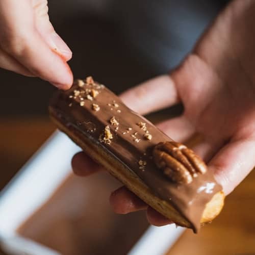 Photo d'un petit éclair au chocolat