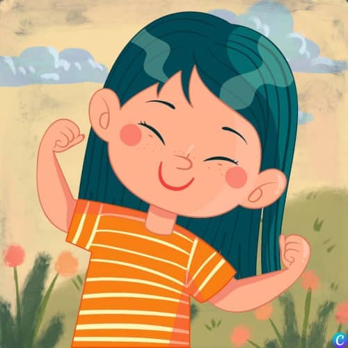 Image d'une petite fille à l'air déterminé