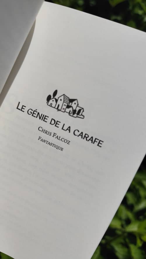 Page de garde de ma nouvelle avec son titre, un petit dessin de maison, et mon nom