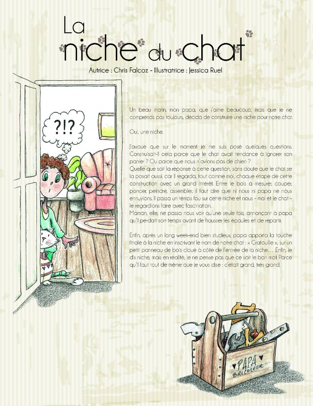 Première page, mise en page et illustration par Jessica Ruel