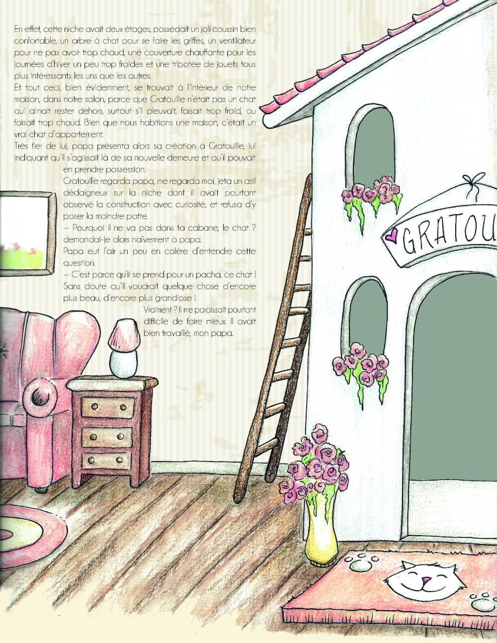 Deuxième page, mise en page et illustration par Jessica Ruel