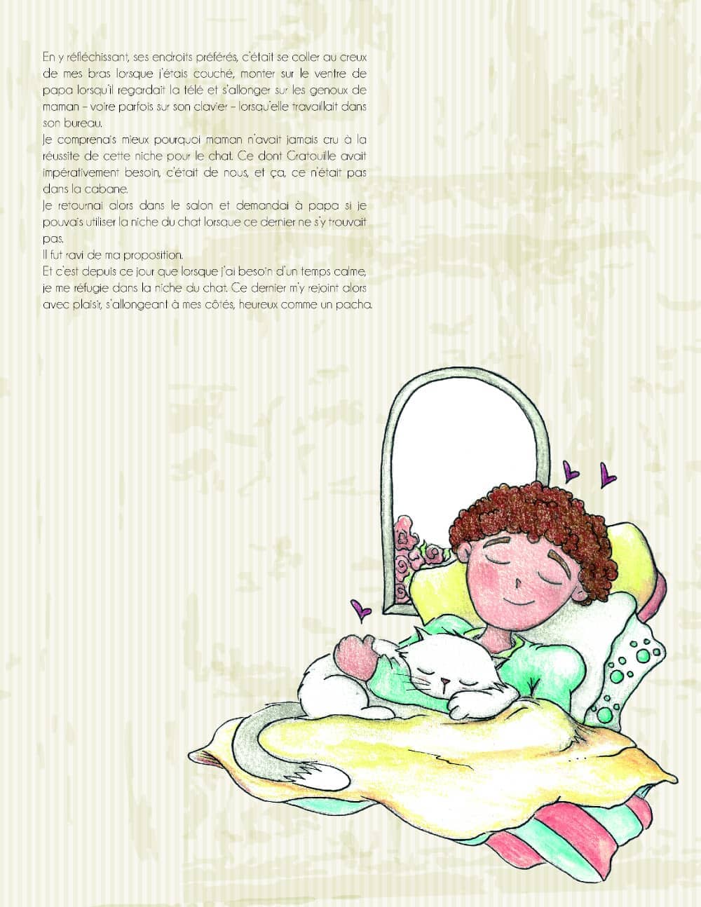 Quatrième page, mise en page et illustration par Jessica Ruel
